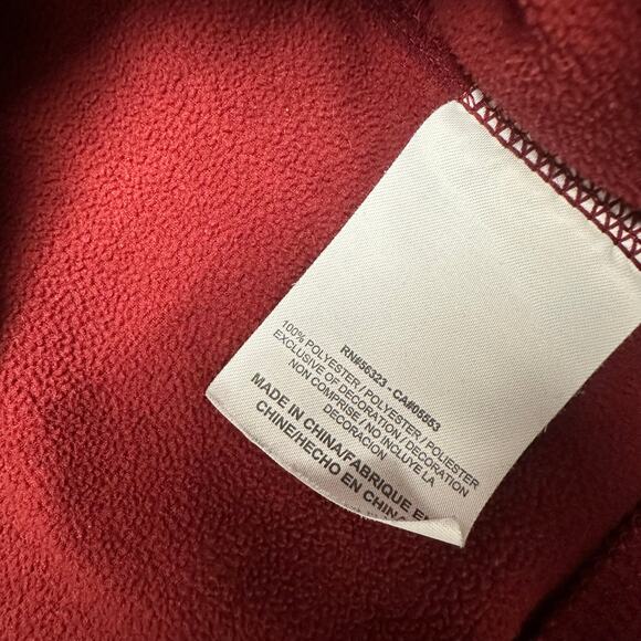 Nike Therma Fit Gray Red Mens XL Full Zip Swoosh Embroidered Color Block Hoodie - Picture 5 of 8